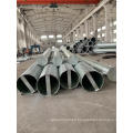 Hot dip galvanized monopole with anchor bolt system